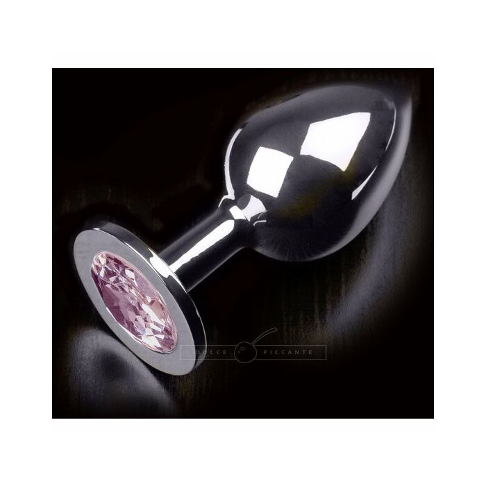 Ligue jóias anal grande prata / rosa