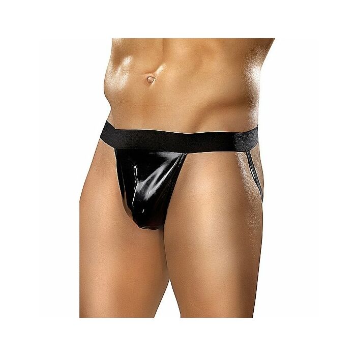 Masculino poder jockstrap ônix líquido preto