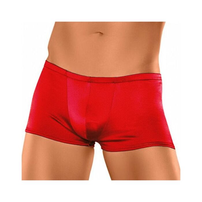 O poder masculino cetim vermelho boxer