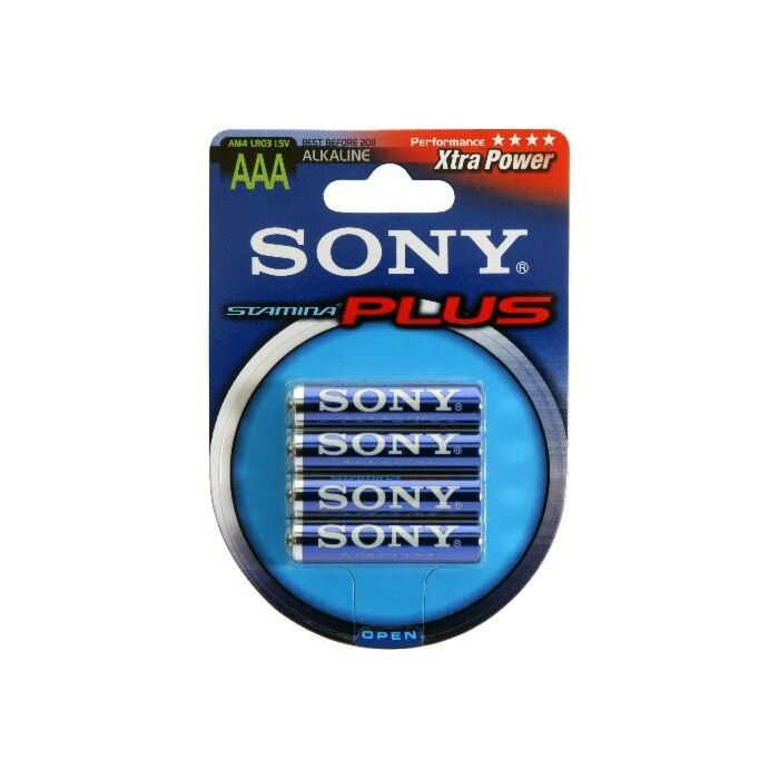 pilhas alcalinas AAA Sony mais 4 unidades