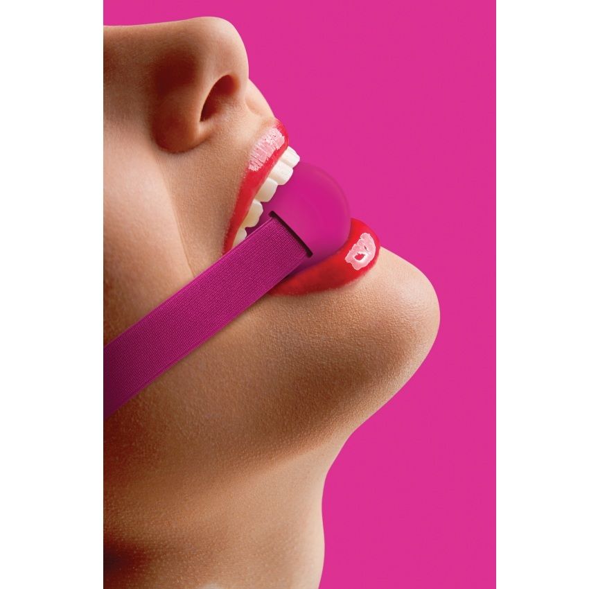 Ouch queixo elástica rosa