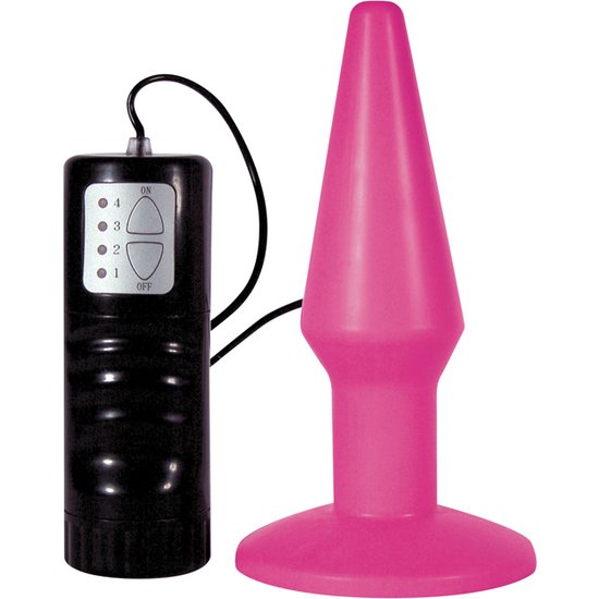 Brutal plugue anal vibrador rosa