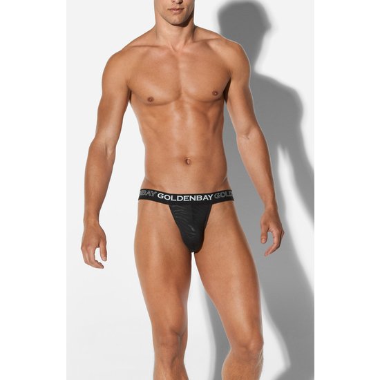 Goldenbay slip estampado negrp