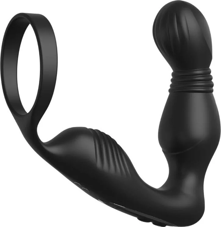 Massajador de próstata Ass-Gasm Pro P-Spot Milker, com o seu anel